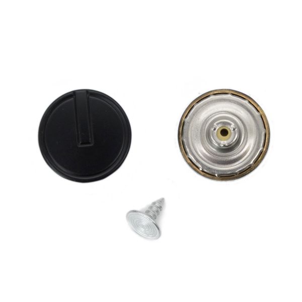 Пуговицы джинсовые ⌀20 мм, фиксированная ножка, черный, 21NB-0211, 50 шт