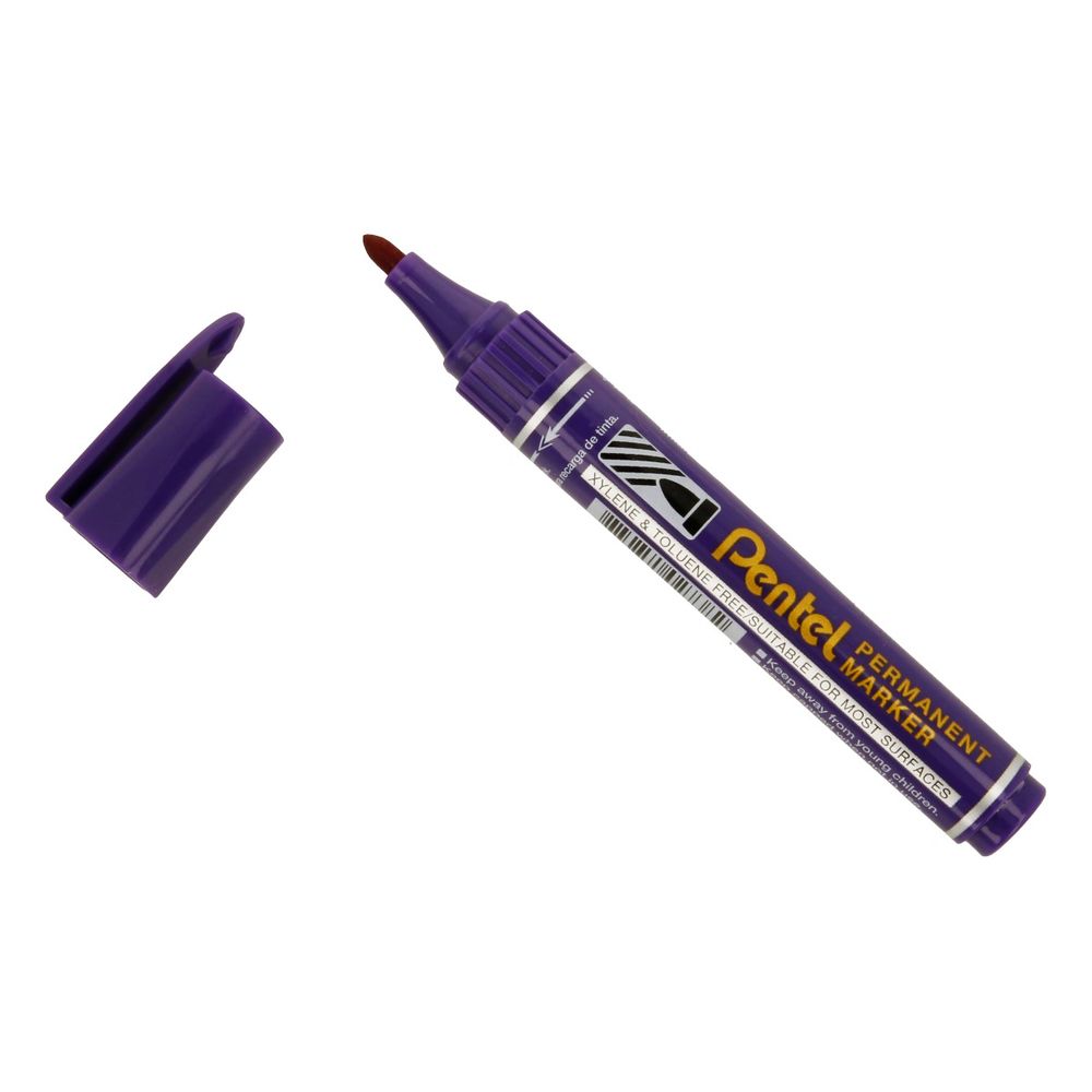 Перманентный маркер 4 мм, Extra Large Point, 12 шт, фиолетовый, Pentel N450VV-3