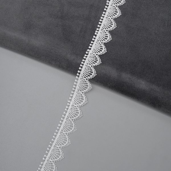 Кружево гипюр (плетёное) 20 мм, / 13.71 метра, белый