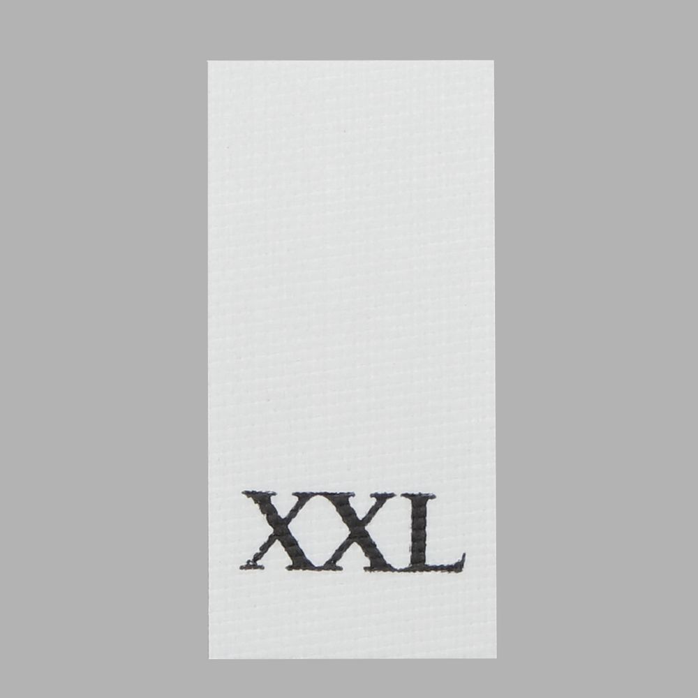 Этикетка-размерник, белый, 10х20 мм, 100 шт, XXL