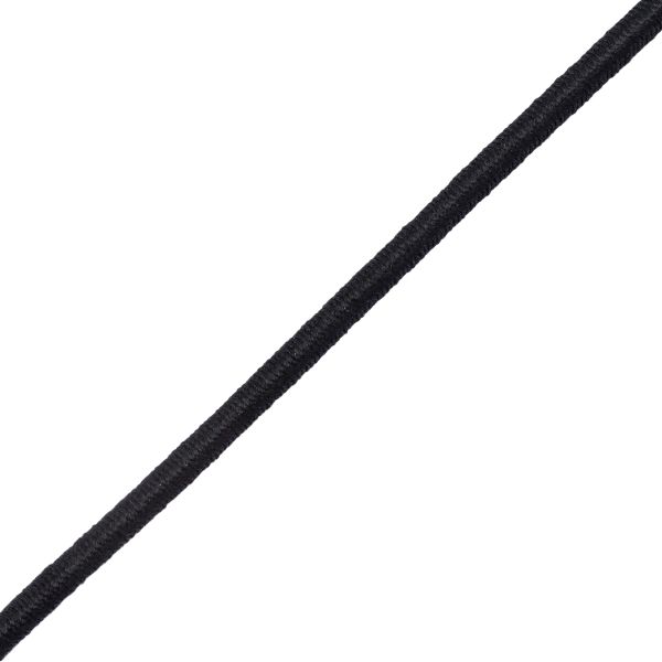 Резинка шляпная (шнур эластичный) ⌀2.0 мм / 100 метров, 0370-0200, С580 - черный
