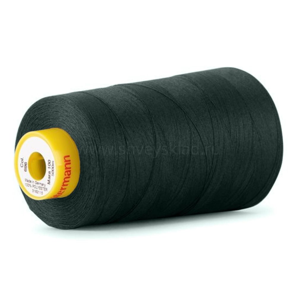 Нитка особо тонкая Gutermann Mara №150 (150/2), 5000 м, 713961, цв. 472 т.бутылочный, 1 катушка