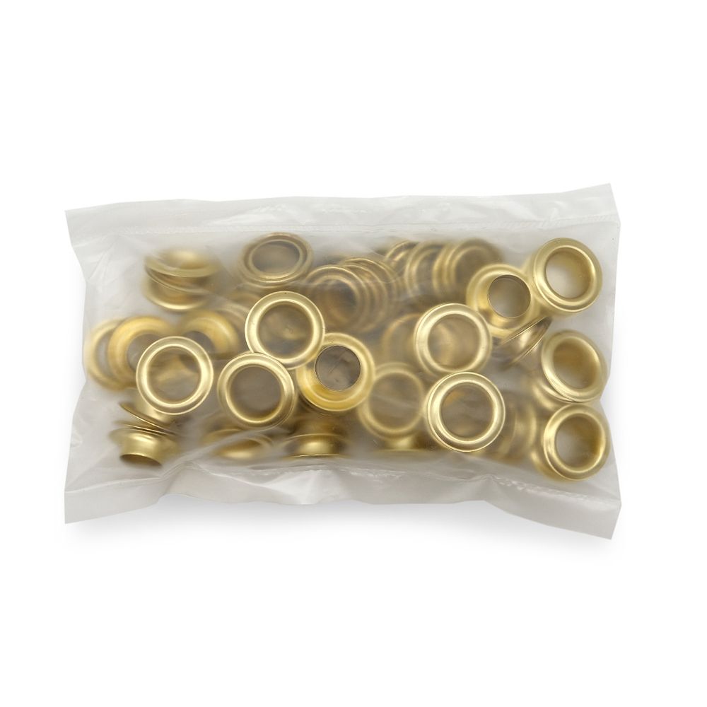 Люверсы металл ⌀11.0 мм (внутр.), золото, 50 шт, BIG