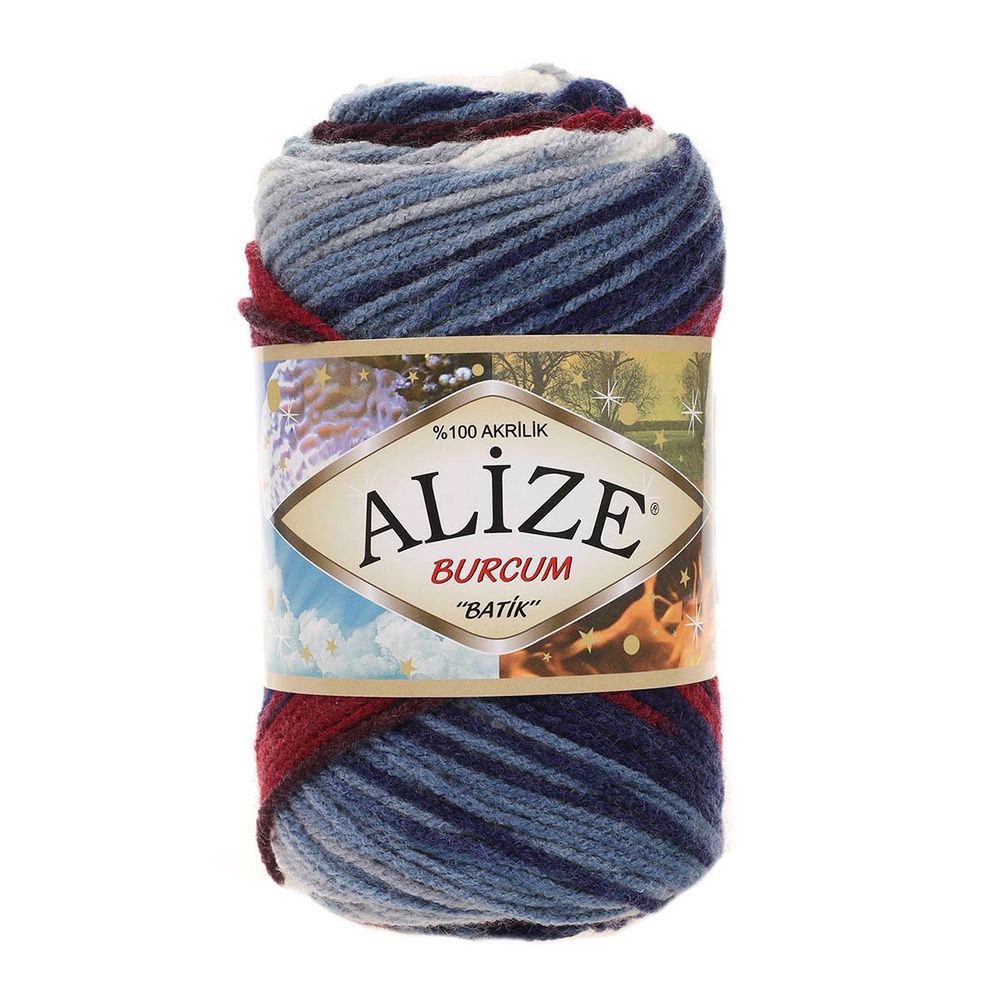 Пряжа Alize (Ализе) Burcum Batik / уп.5 мот. по 100 г, 210м, 2978 секционный A