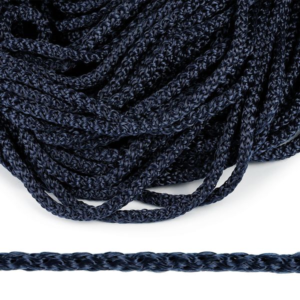 Шнур полипропилен круглый ⌀6.0 мм / 100 метров, пп6 для люверсов пикколо, т.синий