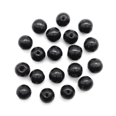 Бусины дерево ⌀16 мм, 50 г, Astra&Craft, черный