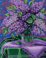 Алмазная (кристальная) мозаика Фрея, Ваза с сиренью 30х40 см