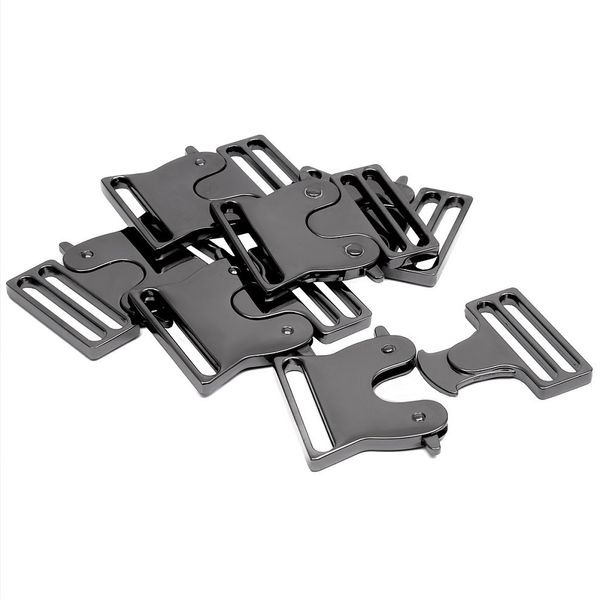 Фастекс (пряжка трезубец) металл 38 мм, 59x43 мм, чер.никель, 6 шт