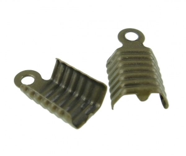 Зажим для шнура с кольцом 6х12 мм, металл, 10 шт, бронзовый, Ars Hobby