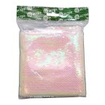 Ткань для рукоделия с двухсторонними пайетками, нежно-розовый/белый, 65х50см, Astra&Craft