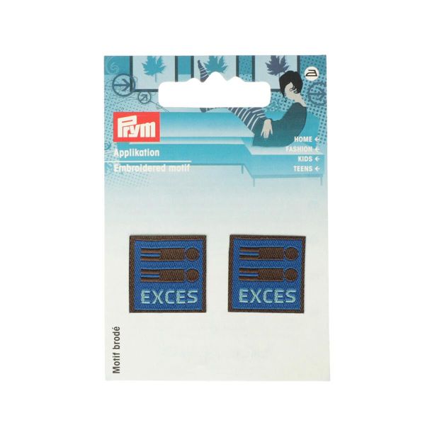 Термоаппликация Лейбл EXCES цв. синий/черный, 2 шт, Prym 926074
