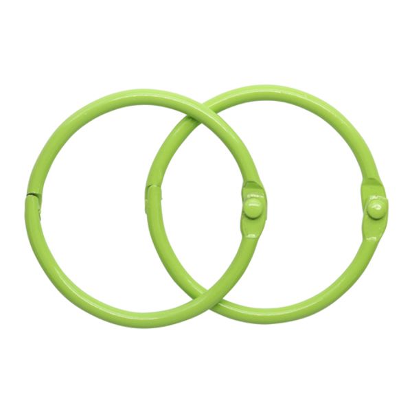 Кольца для альбомов 4см, уп/2 шт, салатовый