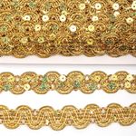 Тесьма отделочная 23 мм / 13.71 метров, TBY 906 цв.золото