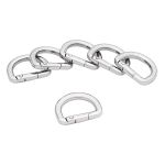 Карабин металл полукольцо 20 мм, серебро (никель), MB_2232, 6 шт