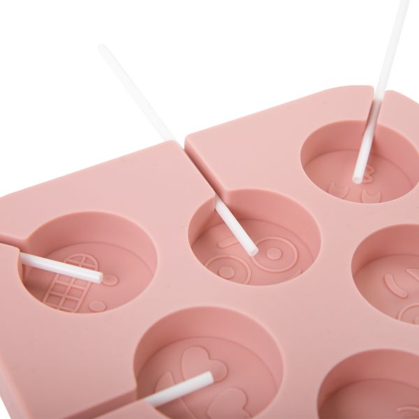 Форма силиконовая для леденцов 15.4х15.4х1.4 см, 8 ячеек-смайлики, S-Chief SPC-0509