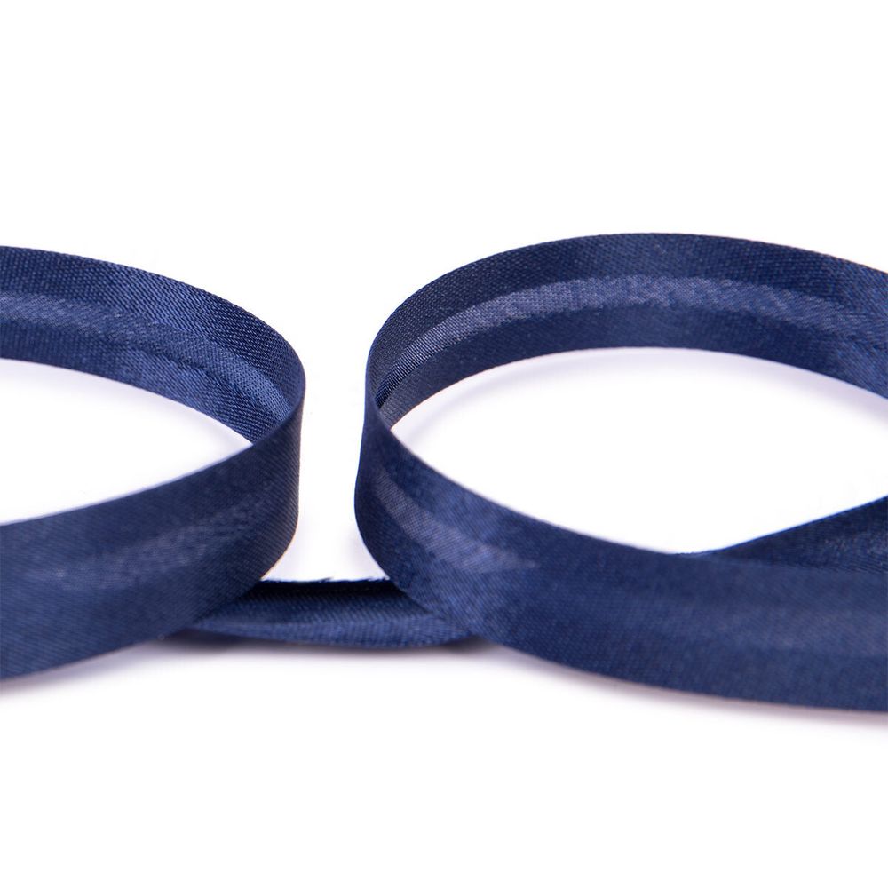 Косая бейка атласная 15 мм / 132±1 метра, 054 т.т. синий, Blitz BKE-15P