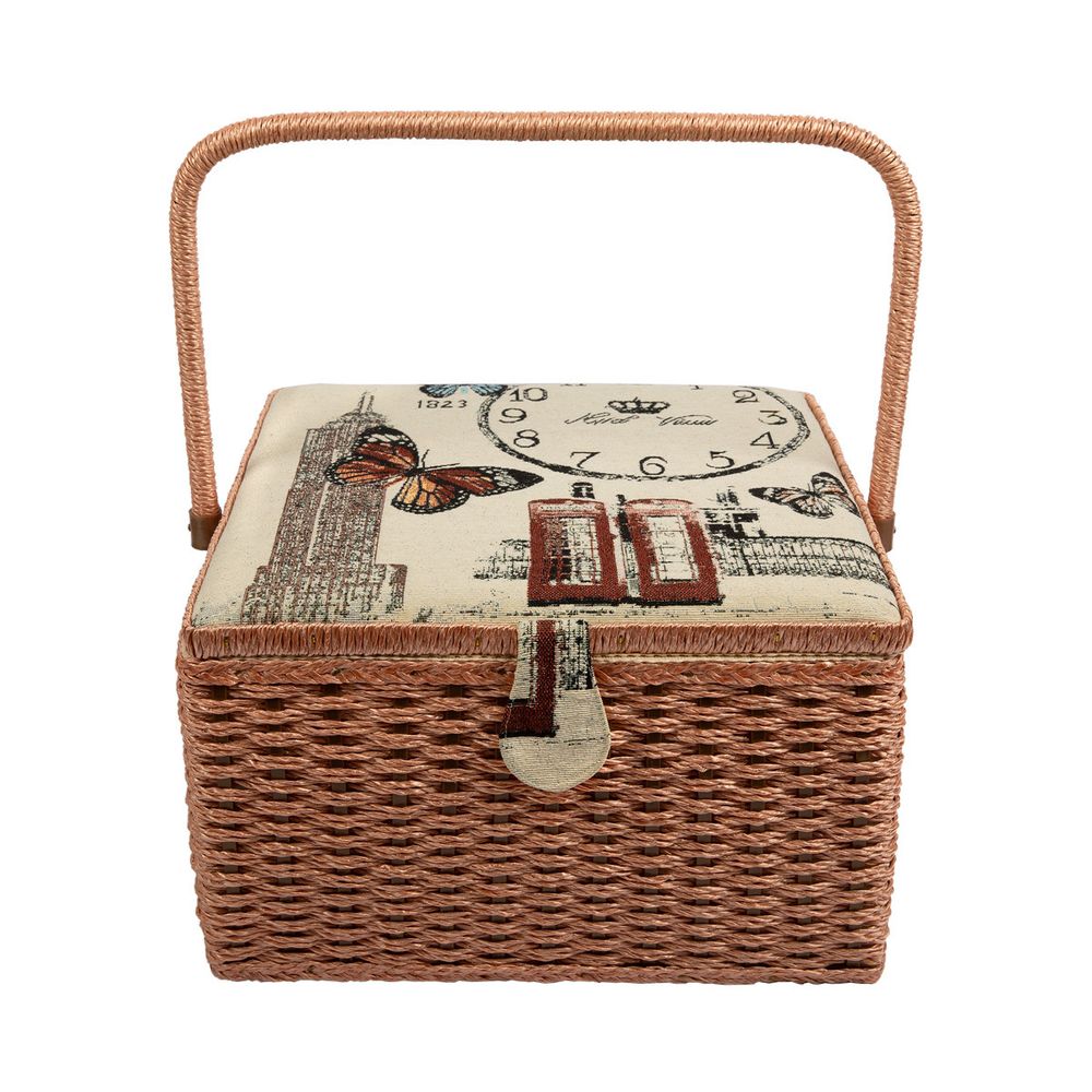 Шкатулка для швейных принадлежностей 31.5х31.5х19 см, Городские мотивы, Gamma SBJ-009