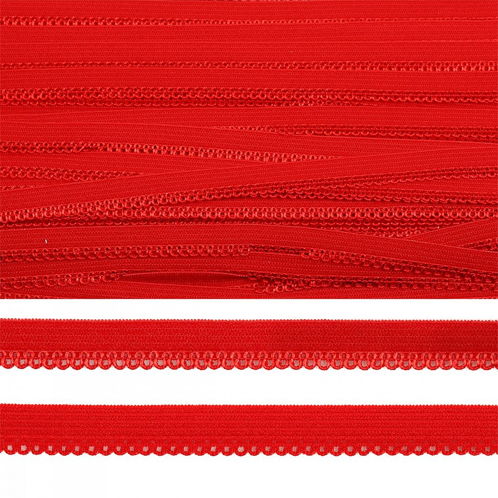 Резинка бельевая (ажурная) 10 мм / 100 метров, SD163 красный