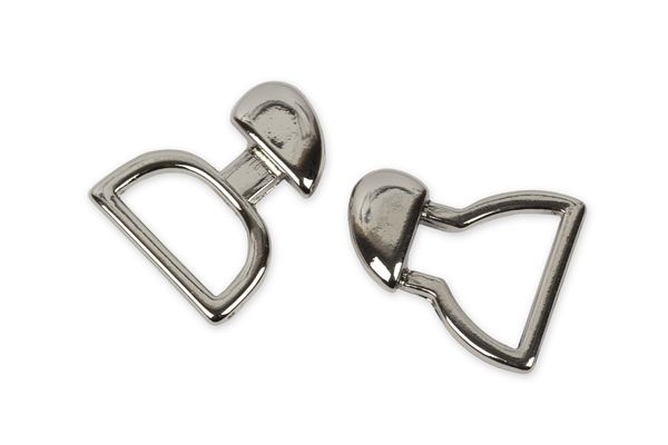 Застежки для купальника (бикини) металл 20х14 мм, 10 шт, №04 никель, Blitz BBT040