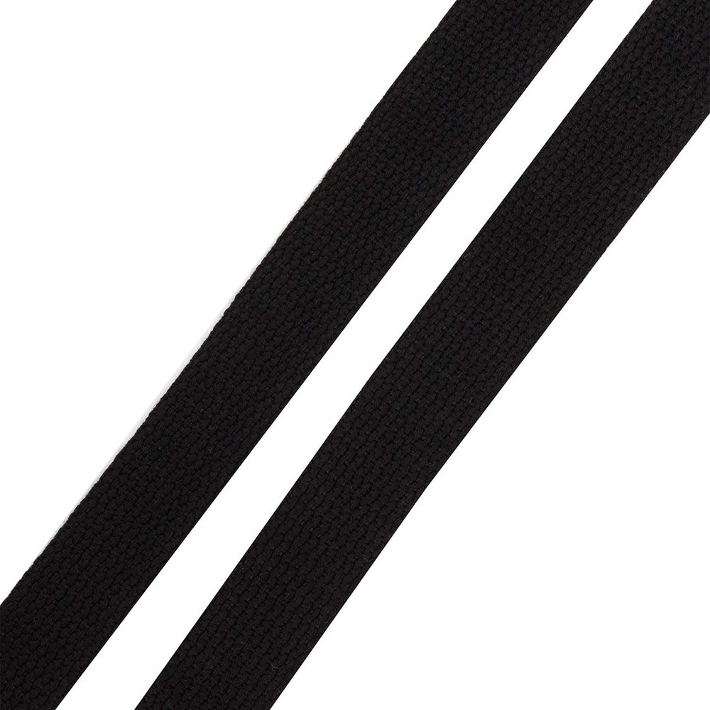 Стропа (ременная лента) 26 мм / 100 метров, [17.55 г/пог.м], матовая, имитация хлопка, 17 черный, 3Al357