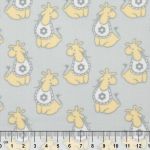 Ткань для пэчворка Peppy Молочные сны фланель, рулон 112 см / 5 метров, МС-03 серый, Peppy