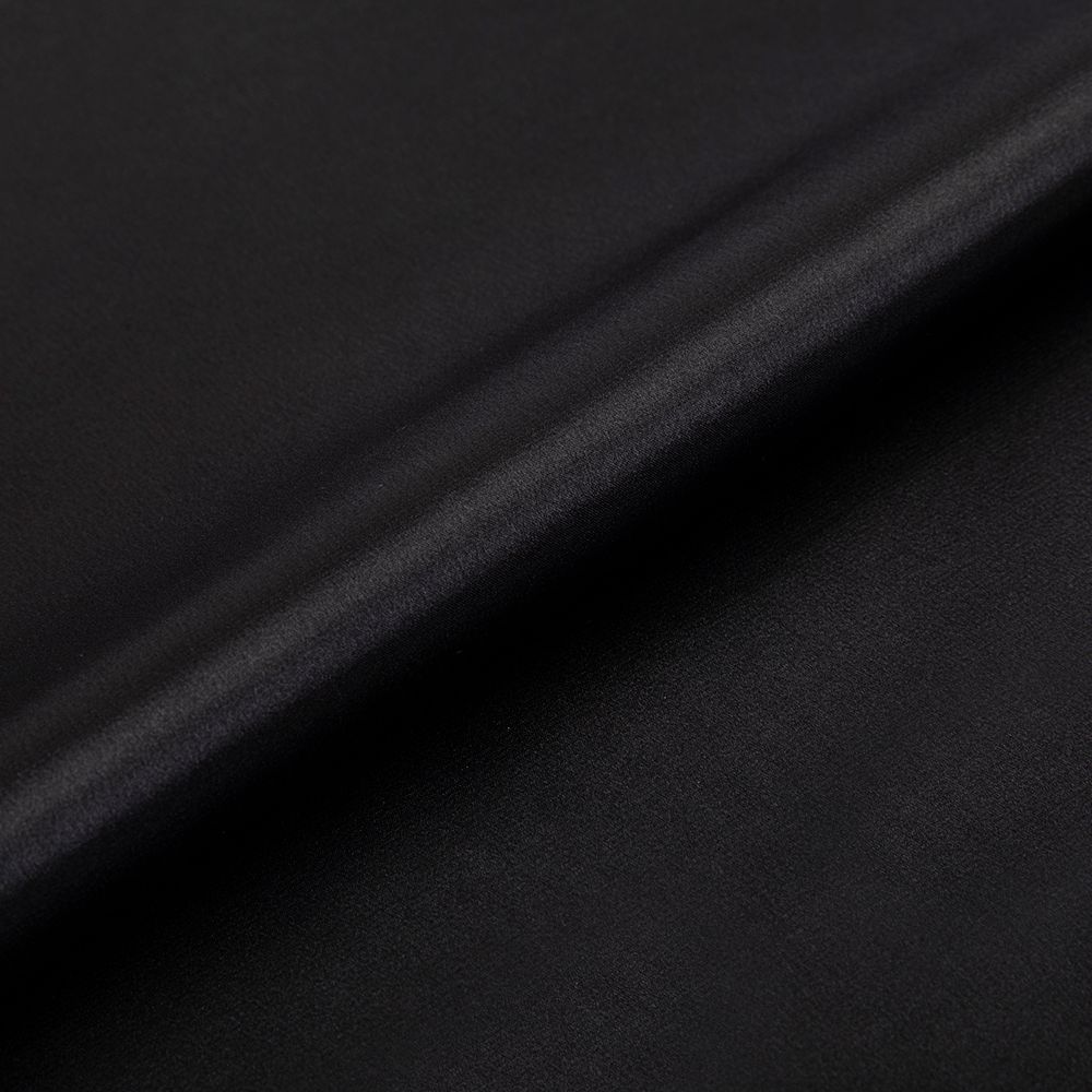 Ткань блузочная Poly satin 100 г/м², 45х45 см, черный, Gamma PSS-001