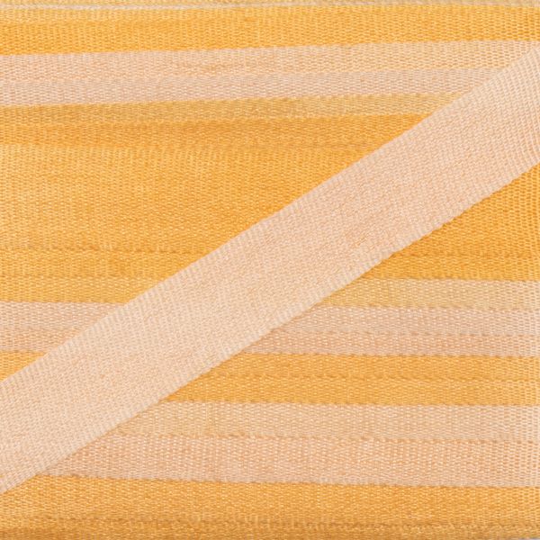 Лента (тесьма) шелковая 7.0 мм / 45.5±0.5 метров, M036 св.оранжевый/оранжевый, Gamma SRM-7