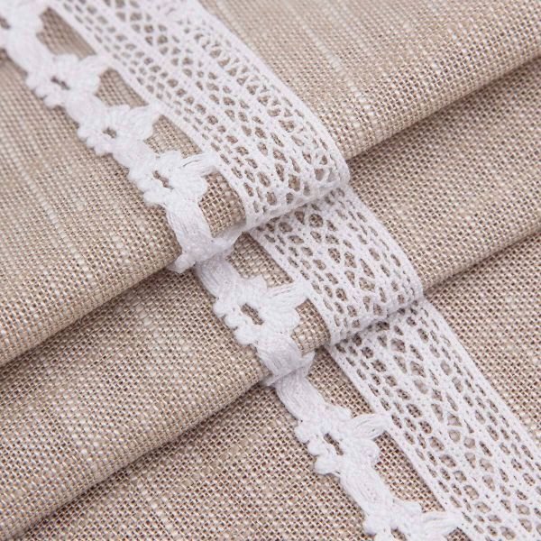 Кружево вязаное (тесьма) 24 мм, белый, 13.71 м