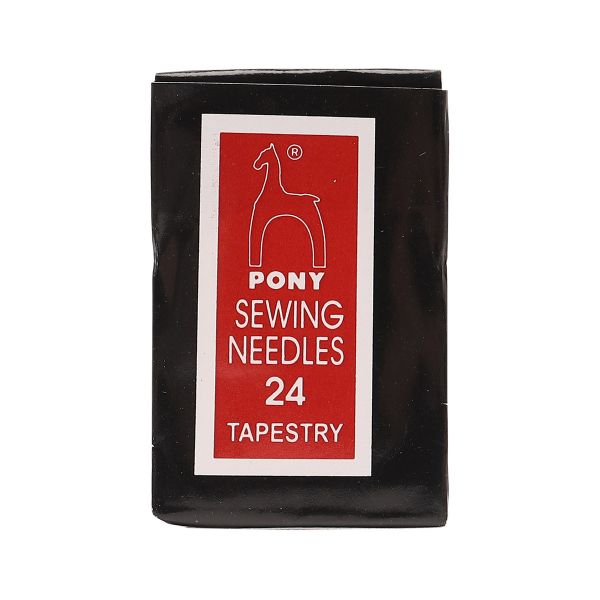 Иглы ручные гобеленовые с серебряным ушком Tapestry №24, 25 шт, PONY, 05112