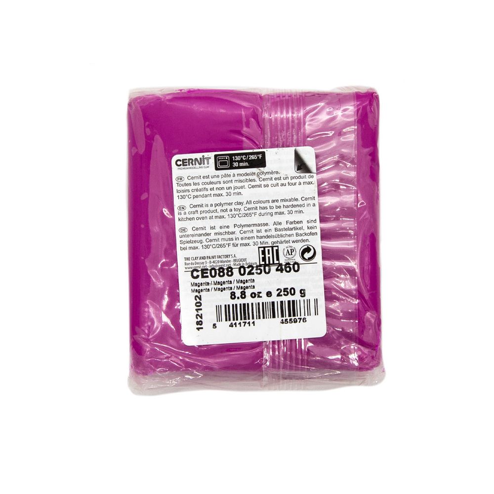 Полимерная глина Cernit Opaline запекаемая, фарфоровая 250 гр, 460 маджента