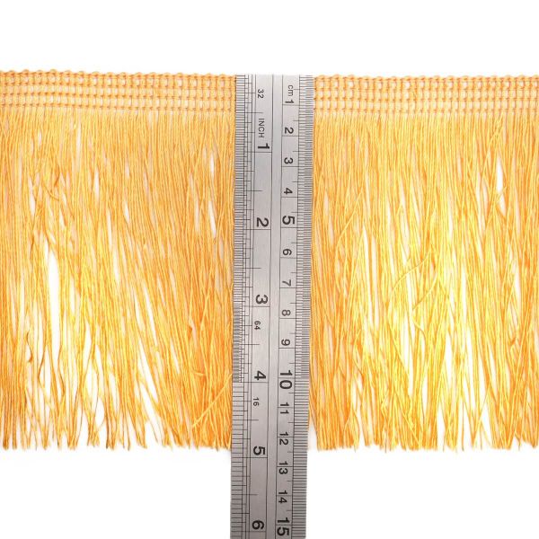 Бахрома отделочная широкая 120.0 мм / 25 метров, нитяная, 001 золотистый, 0390-0310