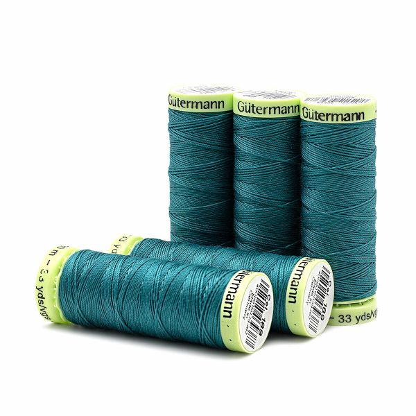 Нитки отделочные Gutermann Top Stitch, 30м, 189 зеленая бирюза, 5 катушек