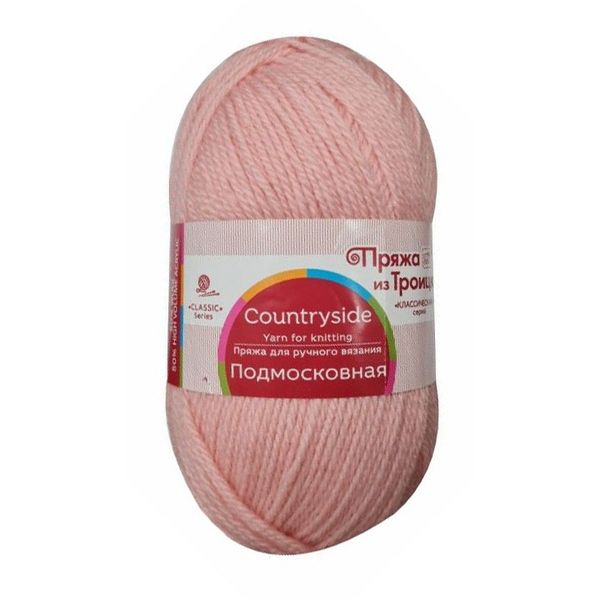 Пряжа Троицкая Подмосковная / уп.10 мот. по 100 г, 250 м, 180 св. бегония