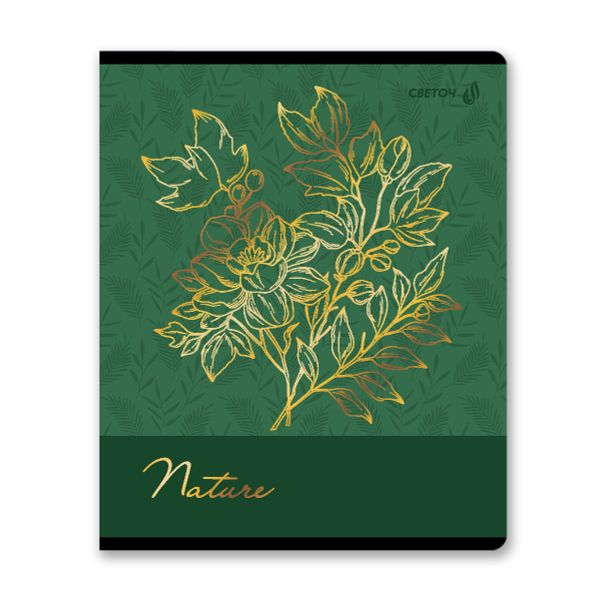 Тетрадь ученическая общая, тиснение золотой фольгой, A5 48 л. на скобе 65 г/м², белизна 100% 10 шт клетка, 01514 Золотые моменты, Светоч Т199