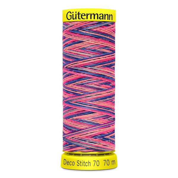 Нитки отделочные Gutermann Deco Stitch 70, multicolor, 70м, 9819, 5 катушек
