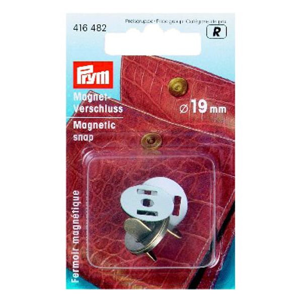 Застежка магнитная 19 мм, под состаренную латунь, Prym 416482