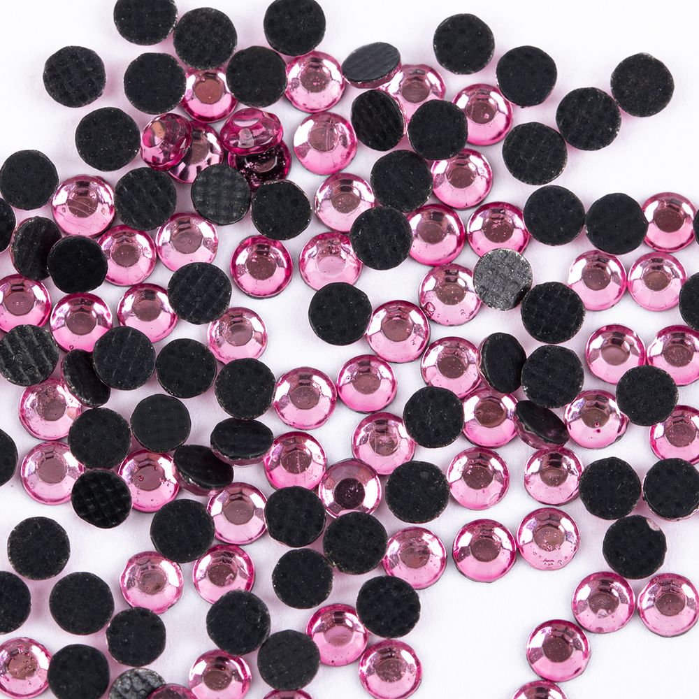 Стразы клеевые акрил 2.7-2.9 мм, 144 шт, 038 св.розовый(lt.rose), Zlatka RS/144