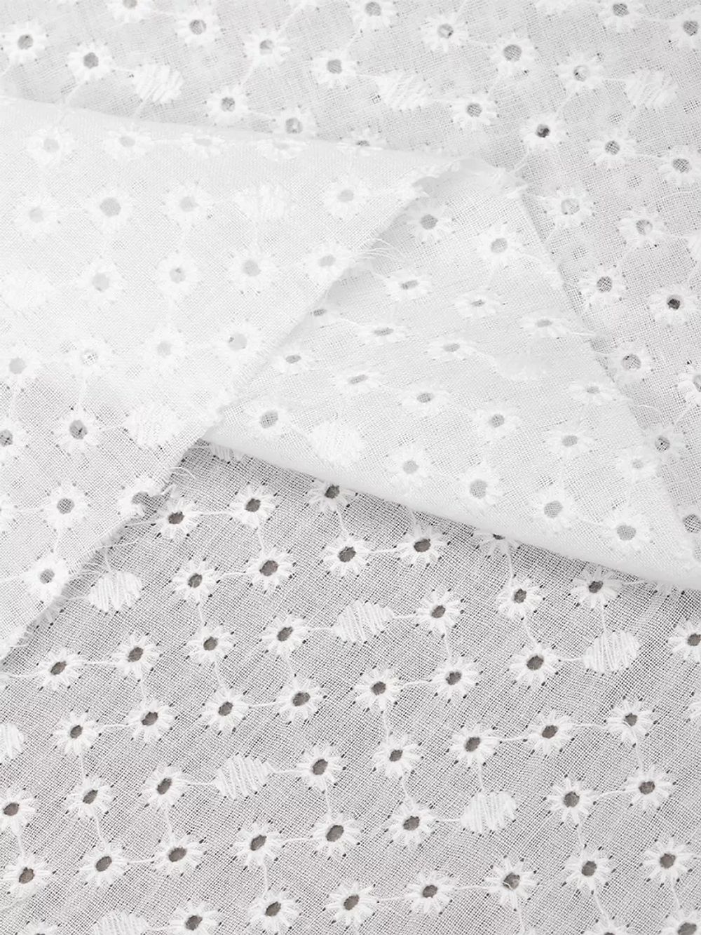 Ткань шитьё (прошва) 100 г/м², 150 см / 15 метров, TBY.Emb.2 белый