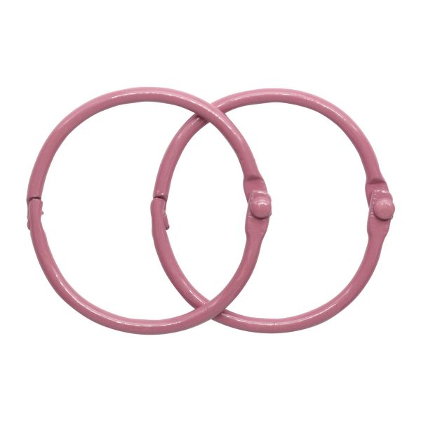 Кольца для альбомов разъемные металл 35 мм, 10 шт, темно-розовый, 5AS-105