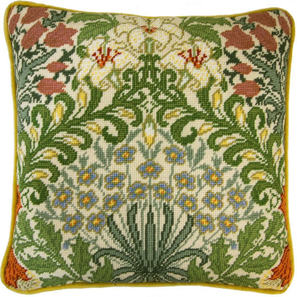 Bothy Threads, подушка Garden William Morris (Сад), 35,5х35,5 см /TOS/