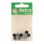 Хрустальные стразы в цапах круглой формы, черный 8 мм, 10 шт. Astra&Craft, РЦ018НН8