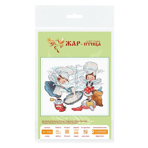 Набор для вышивания нитками МП Студия, Первый блин 10х12см