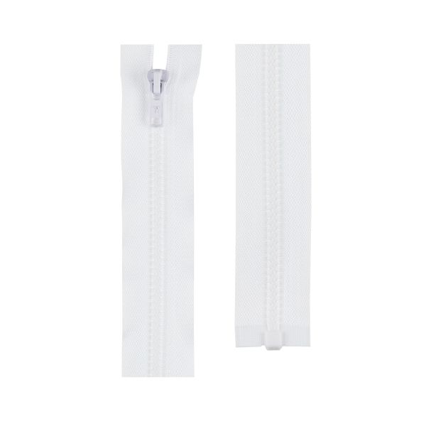 Молния трактор Т4 (4 мм) 1 зам., разъем., 50 см, 001 белый, G304 Gamma, 10 шт