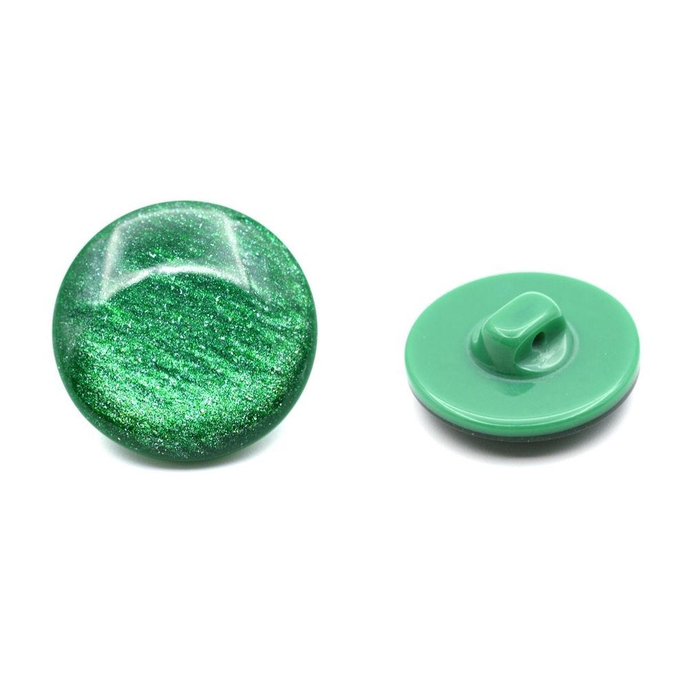 Пуговицы на ножке 32L (20мм), пластик (col.15 т.зеленый), 72 шт, CR P-45