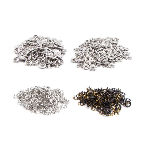 Кнопка рубашечная (джерси) открытая ⌀9.5 мм, ≈144 шт, МЕТАЛЛ, эмаль, 323 черный глянцевый, NEW STAR