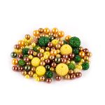 Бусины пластик ⌀8, 10, 12, 14, 18, 22 мм, 100±10 г, №02 желто-зеленый, Zlatka BWMX