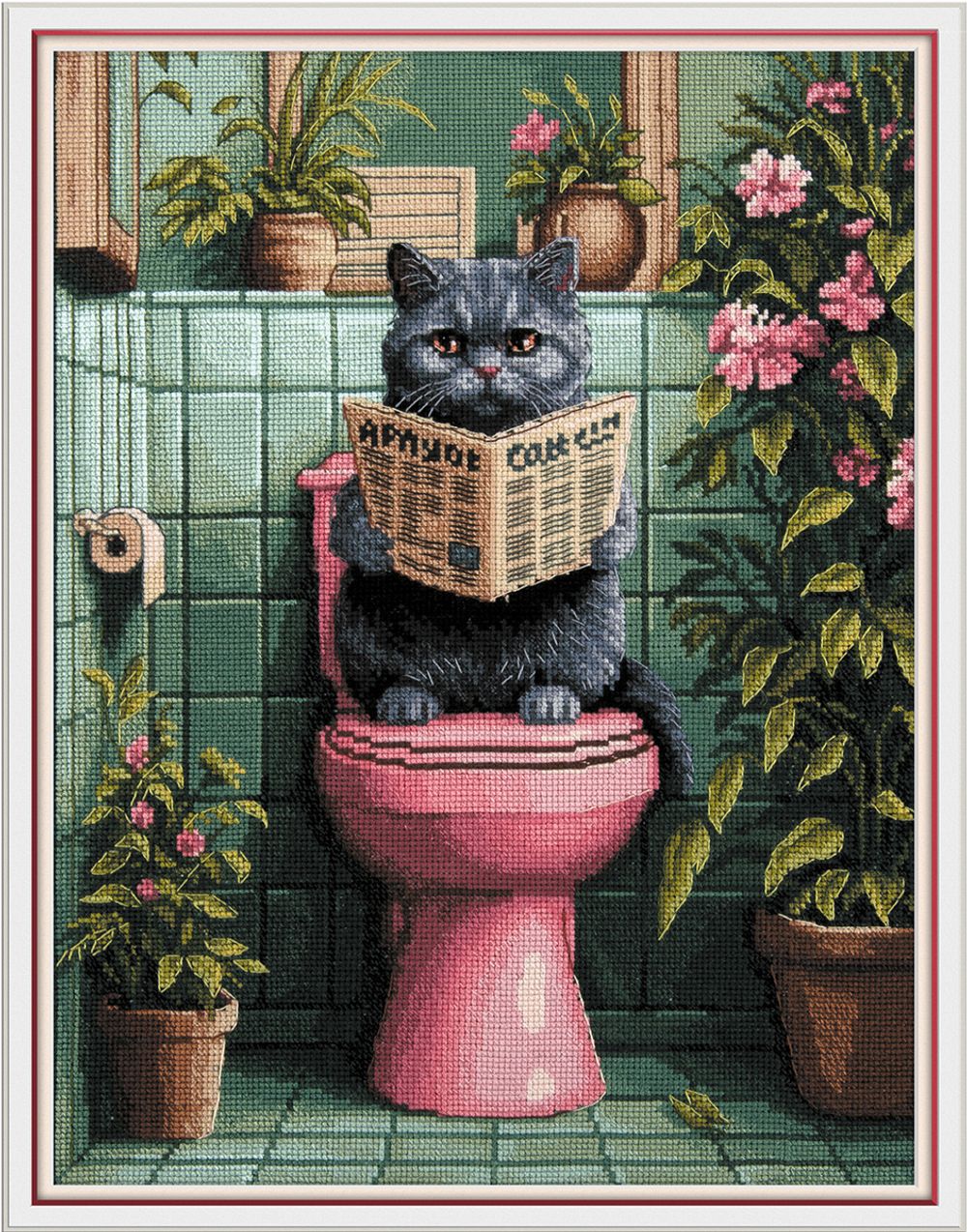 Набор для вышивания нитками Panna J-7546, Не беспокоить, 22х30 см