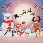 Алмазная (кристальная) мозаика Фрея ALBP-321, постер Лесные друзья, 30х30 см