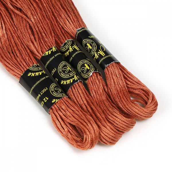 Мулине ПНК им.Кирова цв.6306 коричневый, 24 мотка по 8 метров