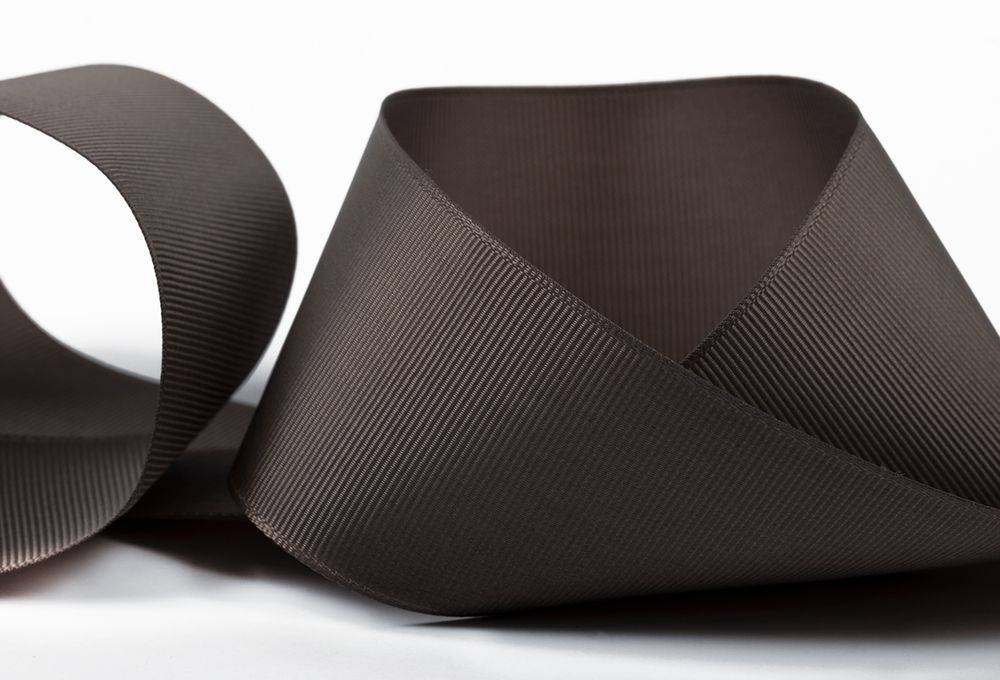 Лента репсовая (в рубчик) 50.0 мм / 25±1 метров, 121 серо-коричневый, Gamma GR-50